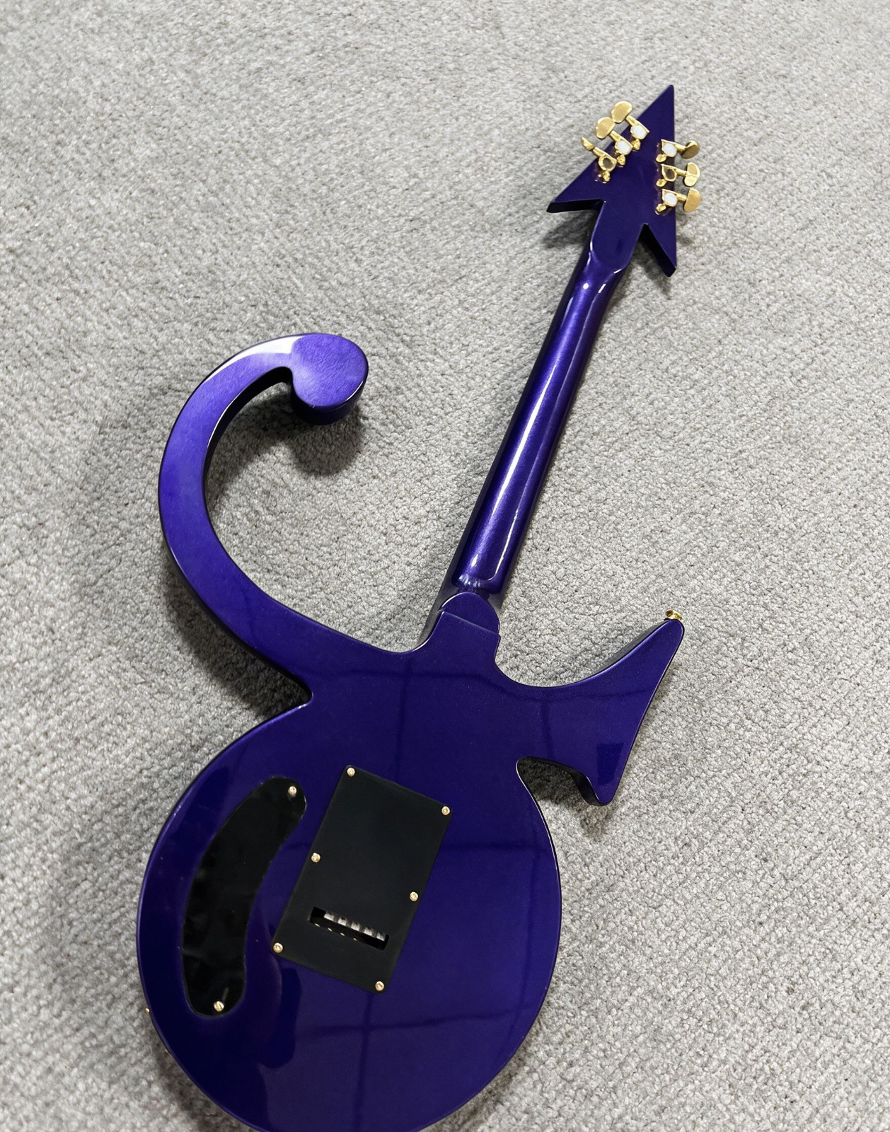 US Warehouse Purple Prince “Love Symbol” Style Electric Guitar Gold Hardware