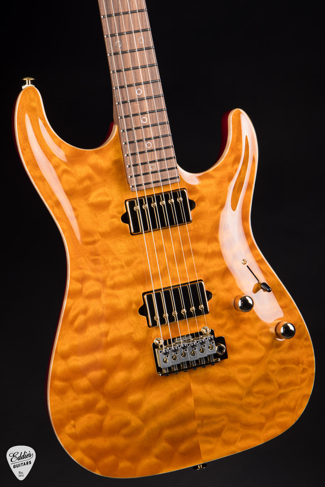 Suhr Standard Carve Top Pau Ferro Neck – Trans Amber#83202