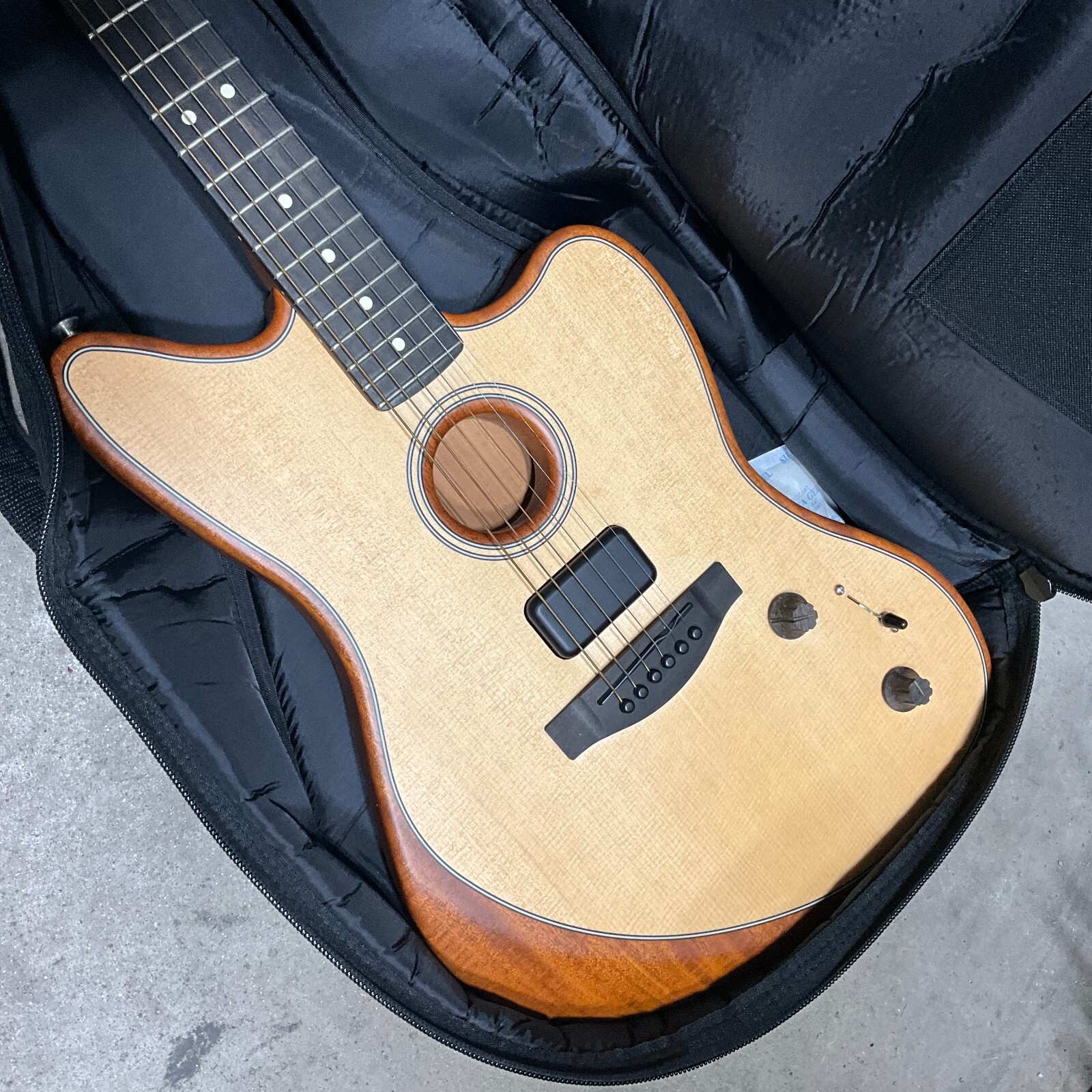 2021 Acoustasonic Telecaster 6 String Ebony Fingerboard Electric Fender Guitar