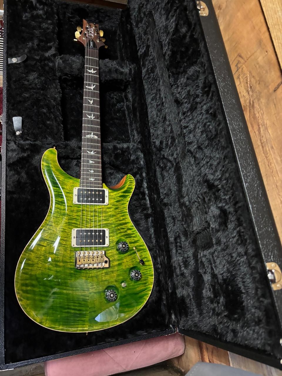 2019 PRS Custom 22 10-Top Piezo Trampas Green w/case