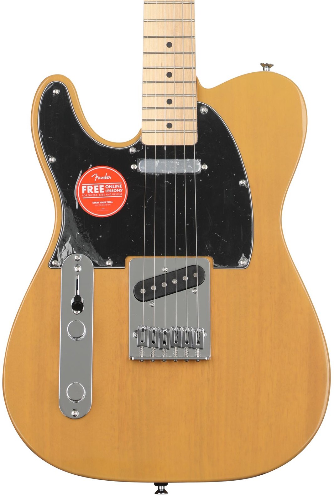 Squier Affinity Series Telecaster Left Handed Electric Guitar – Butterscotch