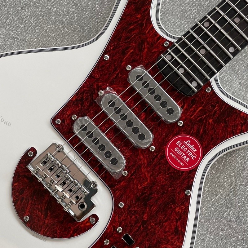 Electric Guitar SSS Pickups 24 Frets Red Tortoise Pickguard Multi-Ply Binding