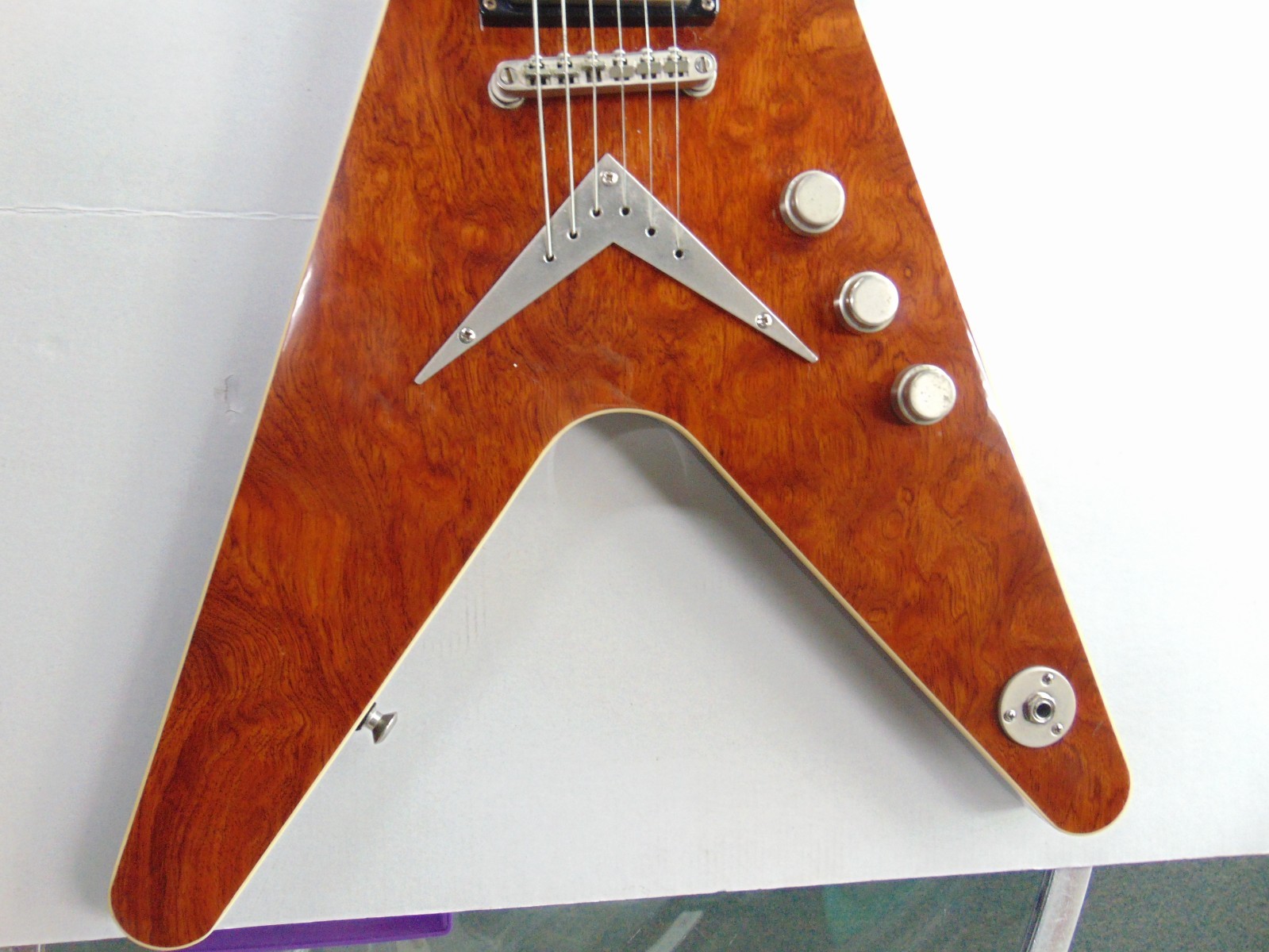 Dean ML Exotic Burl Top Electric Guitar With Hard Shell Case