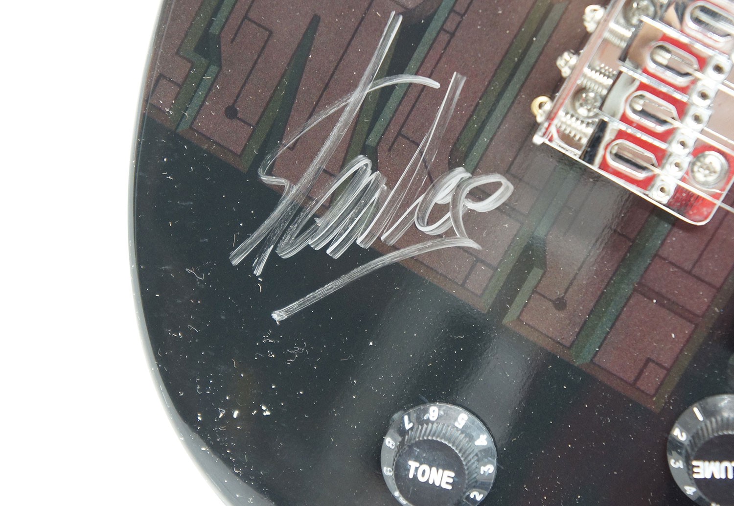 Stan Lee Signed Peavey Marvel Iron Man 3/4 Size Electric Guitar & Certificate!