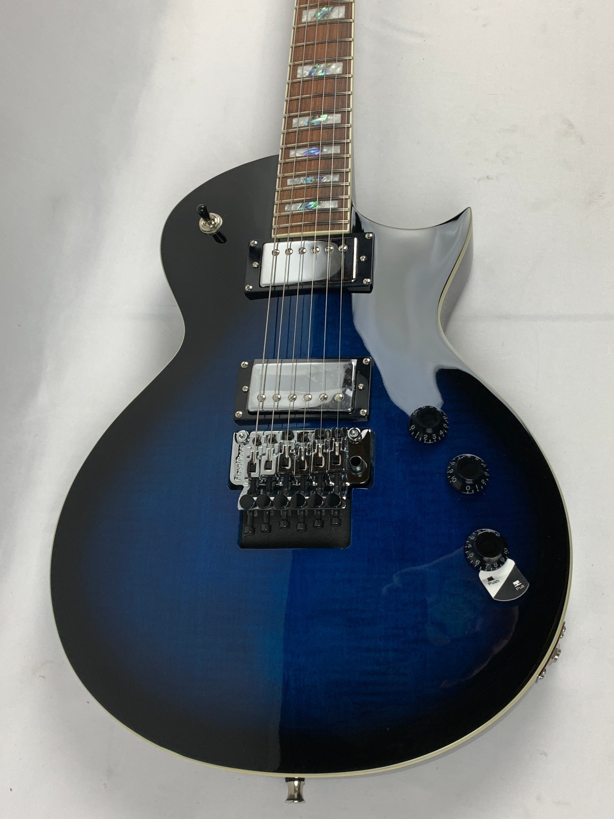 ESP LTD AS-1 FR FM Alex Skolnick Black Aqua Sunburst Guitar + Case B-Stock Korea