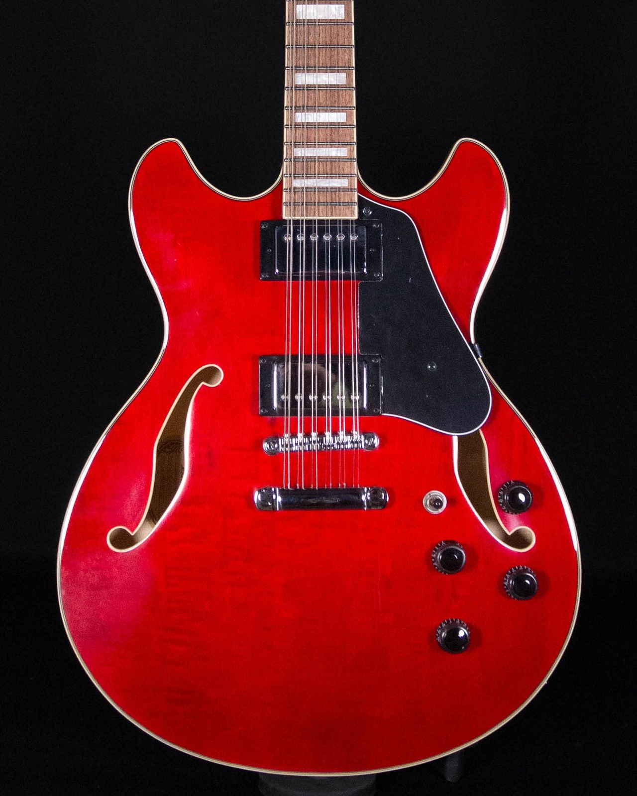 Ibanez AS7312 12-String Electric, Transparent Cherry Red