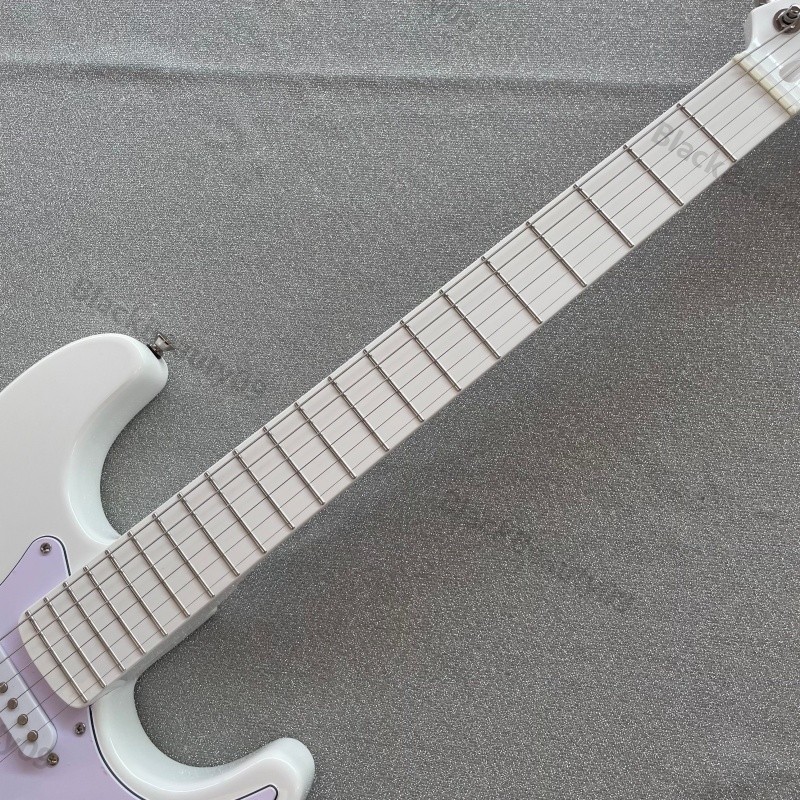ST Solid Body Electric Guitar Bone Nut Stainless Rounded Fret Edge C Shape Neck