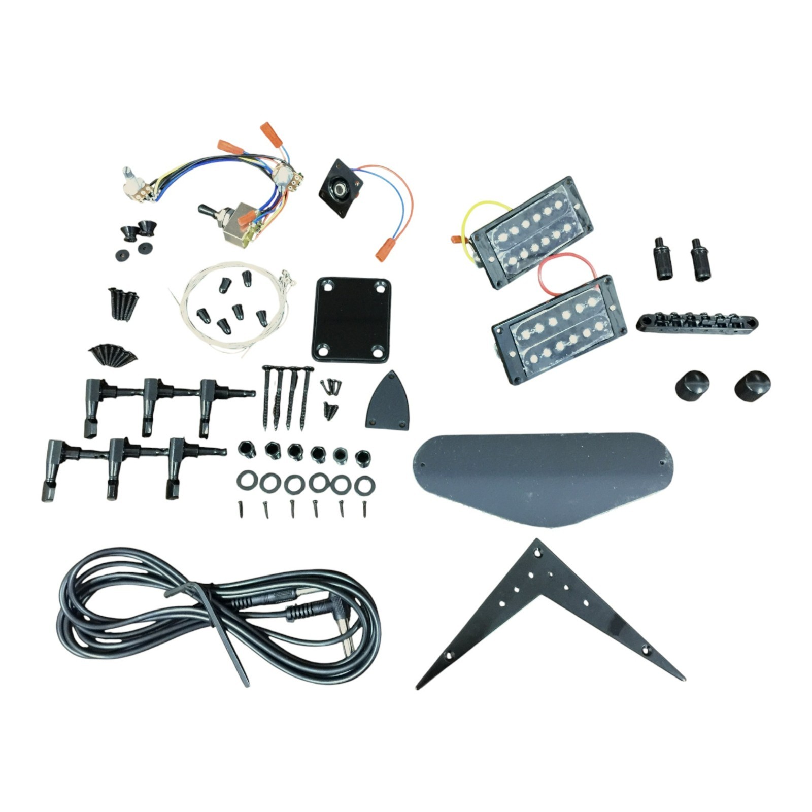 Haze SFV50MDIY Solid Mahogany Body,No-Soldering Electric Guitar DIY Kit