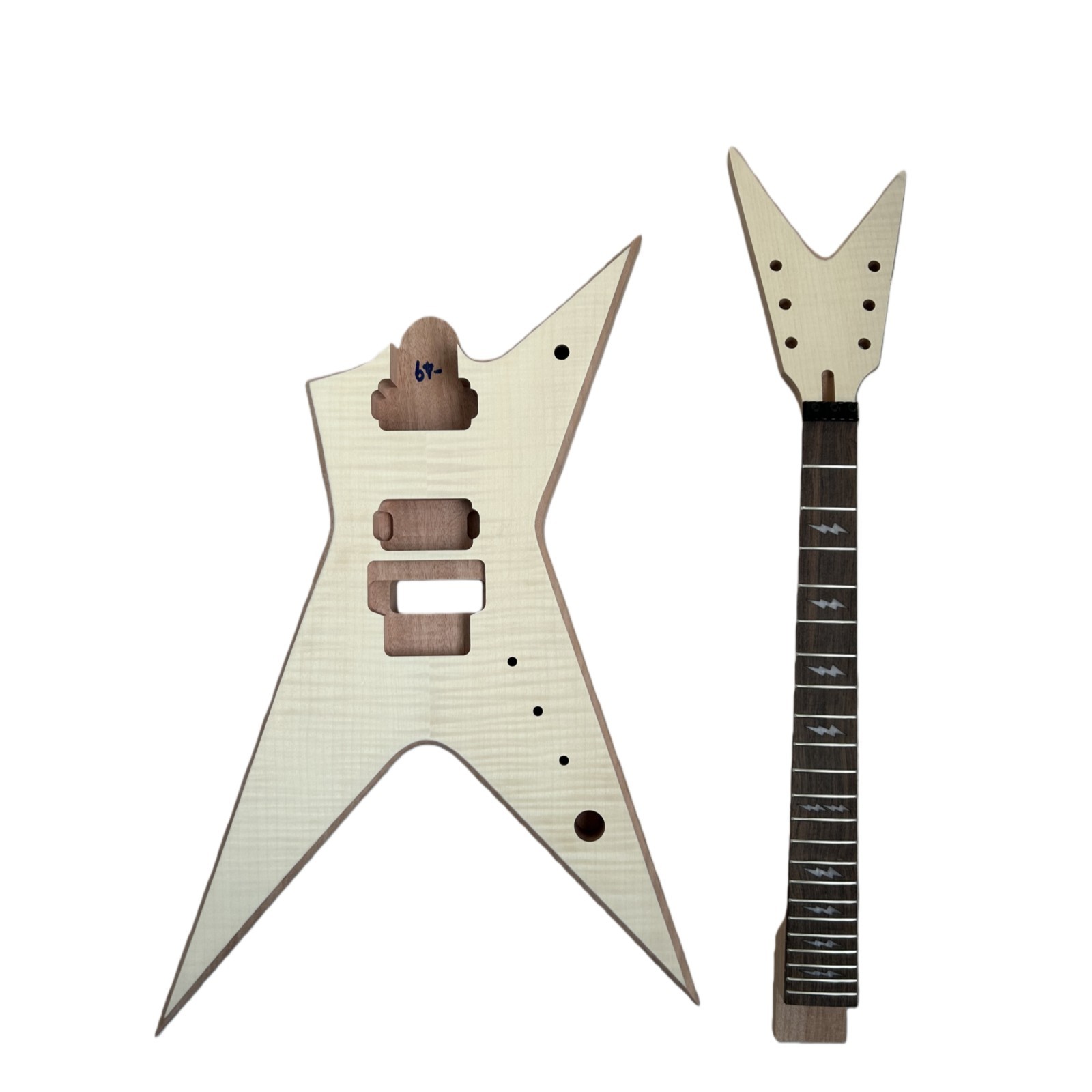 DIY Electric Guitar Kit Dimebag Stealth Style Mahogany Body Rosewood Fretboard