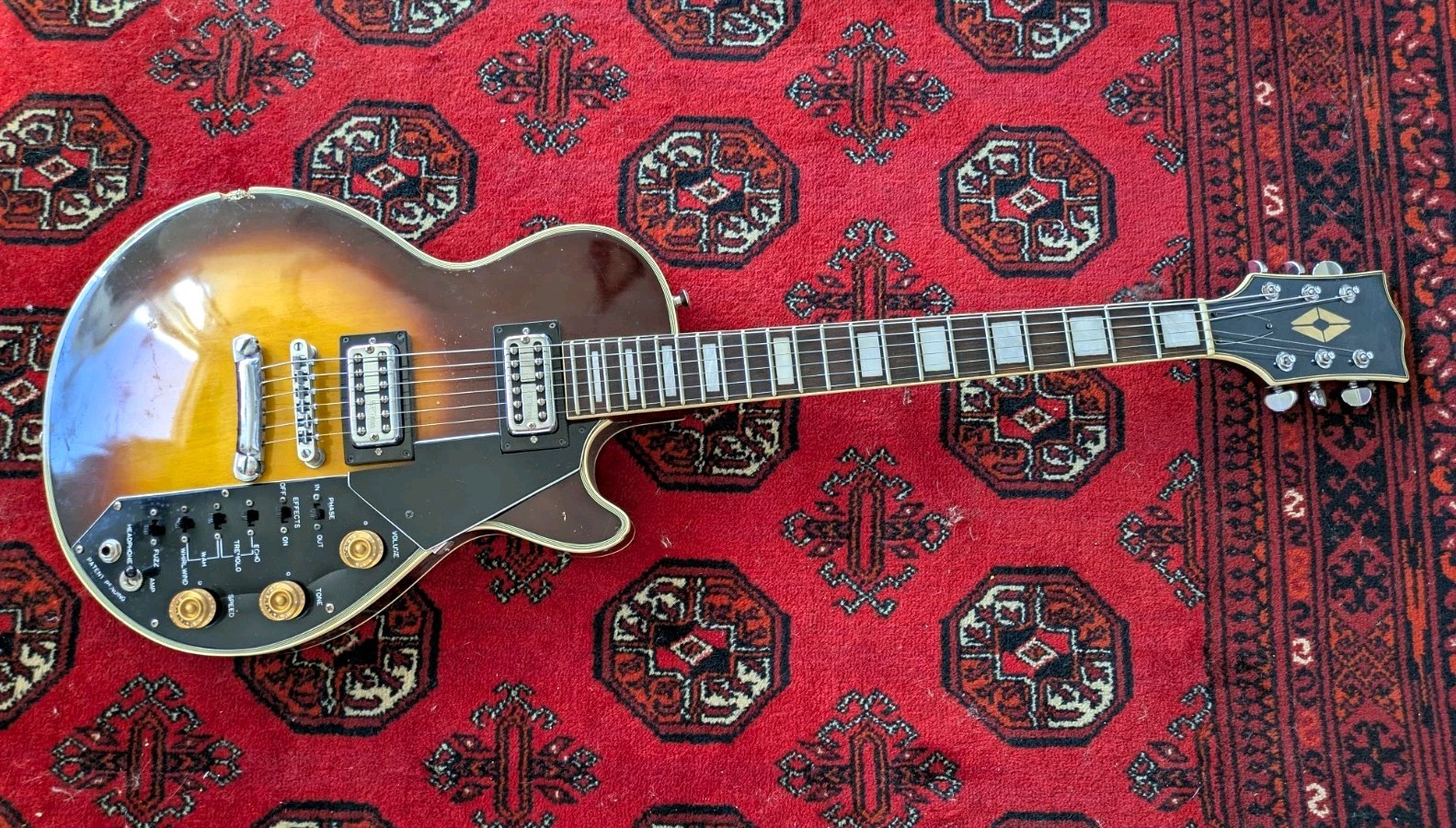 70s Ibanez LP Style Sunburst 6-String Electric Guitar With Built In Effects!