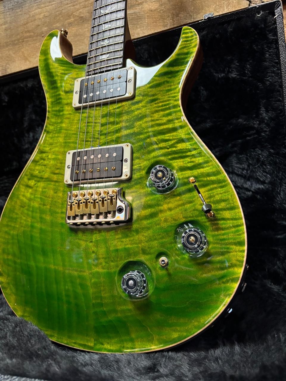 2019 PRS Custom 22 10-Top Piezo Trampas Green w/case