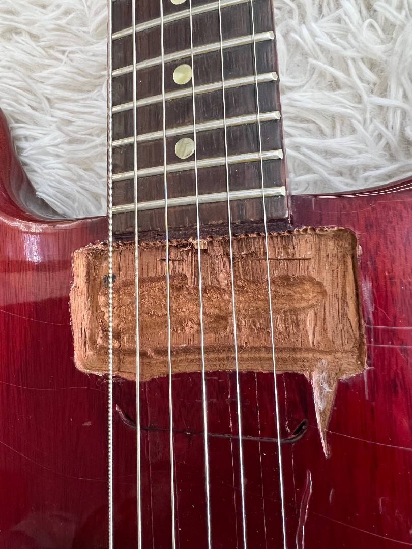 1961 Epiphone Coronet Solid Body Electric Guitar – Dark Cherry with P-90 & Case