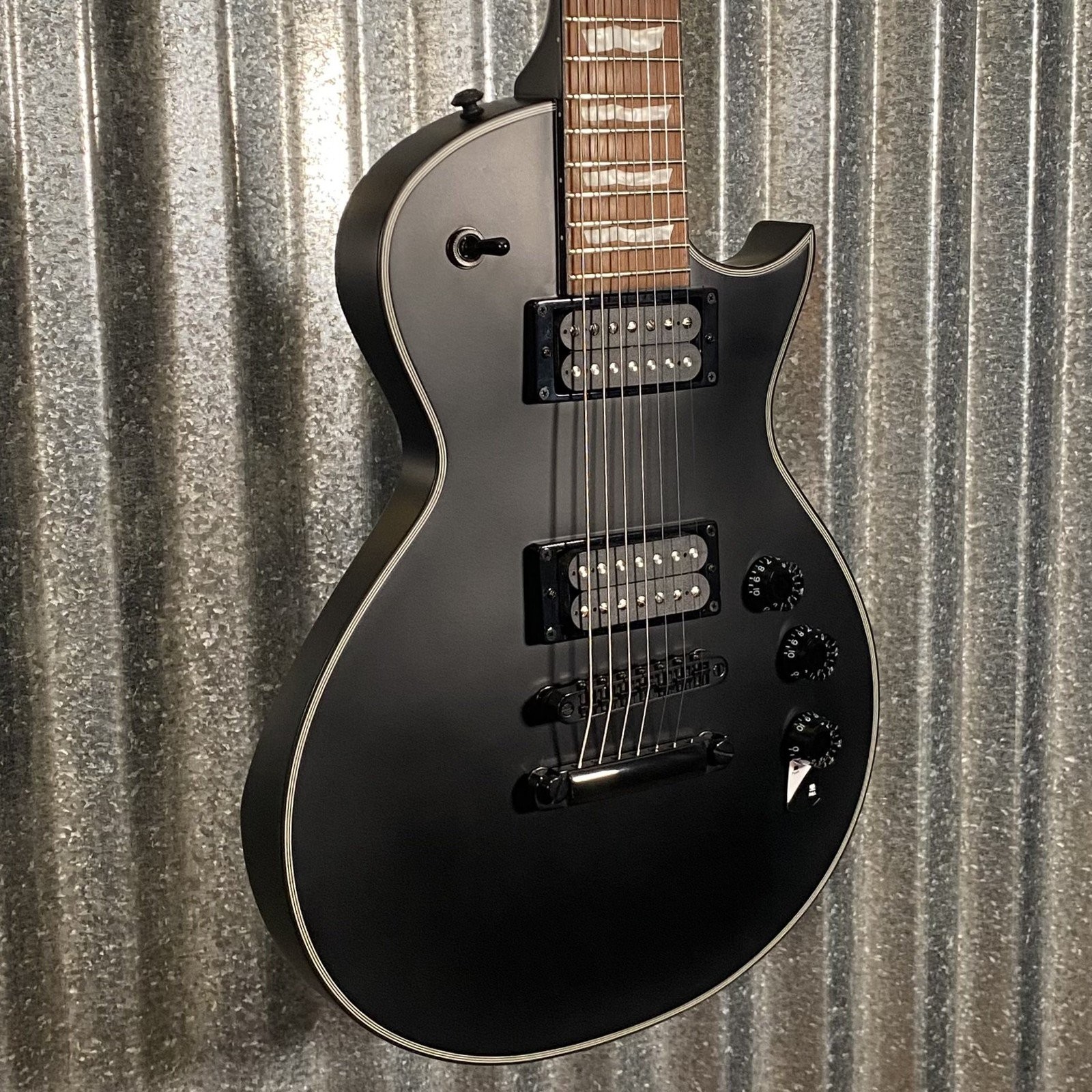 ESP LTD EC-257 7 String Black Satin Guitar & Case EC257BLKS #0360 Used