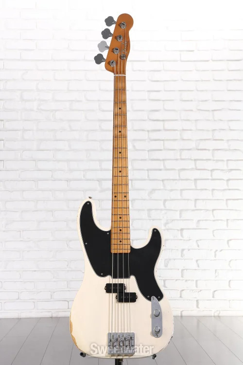 Fender Mike Dirnt Road Worn Precision Bass – White Blonde with Maple Fingerboard