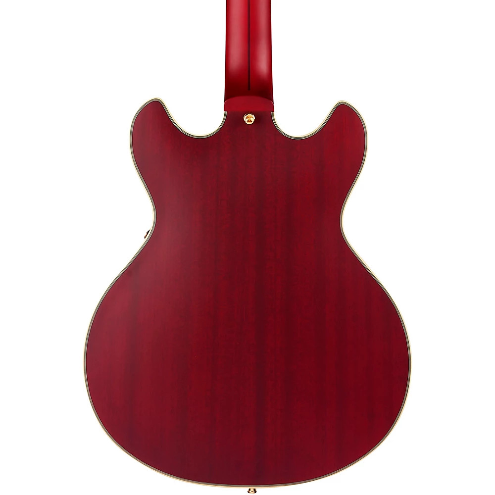 D’Angelico Deluxe Mini DC SemiHollow Electric Guitar Satin Trans Wine