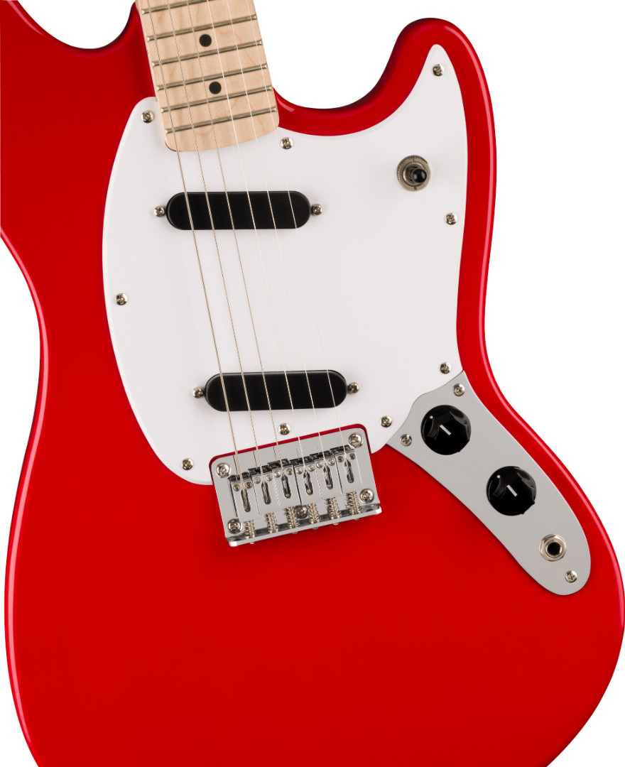 Fender Squier Sonic Mustang Electric Guitar, Torino Red Finish, Maple Fretboard