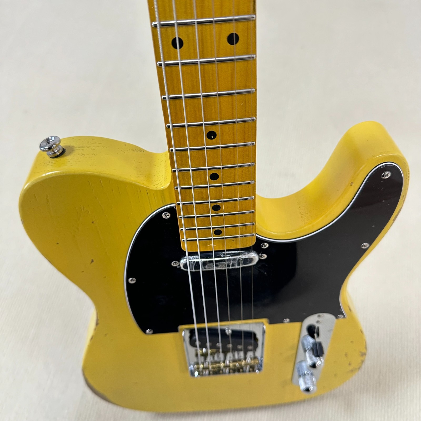 Ship US TL Electric Guitar Butterscotch Blonde Finish Maple Neck Black Pickguard
