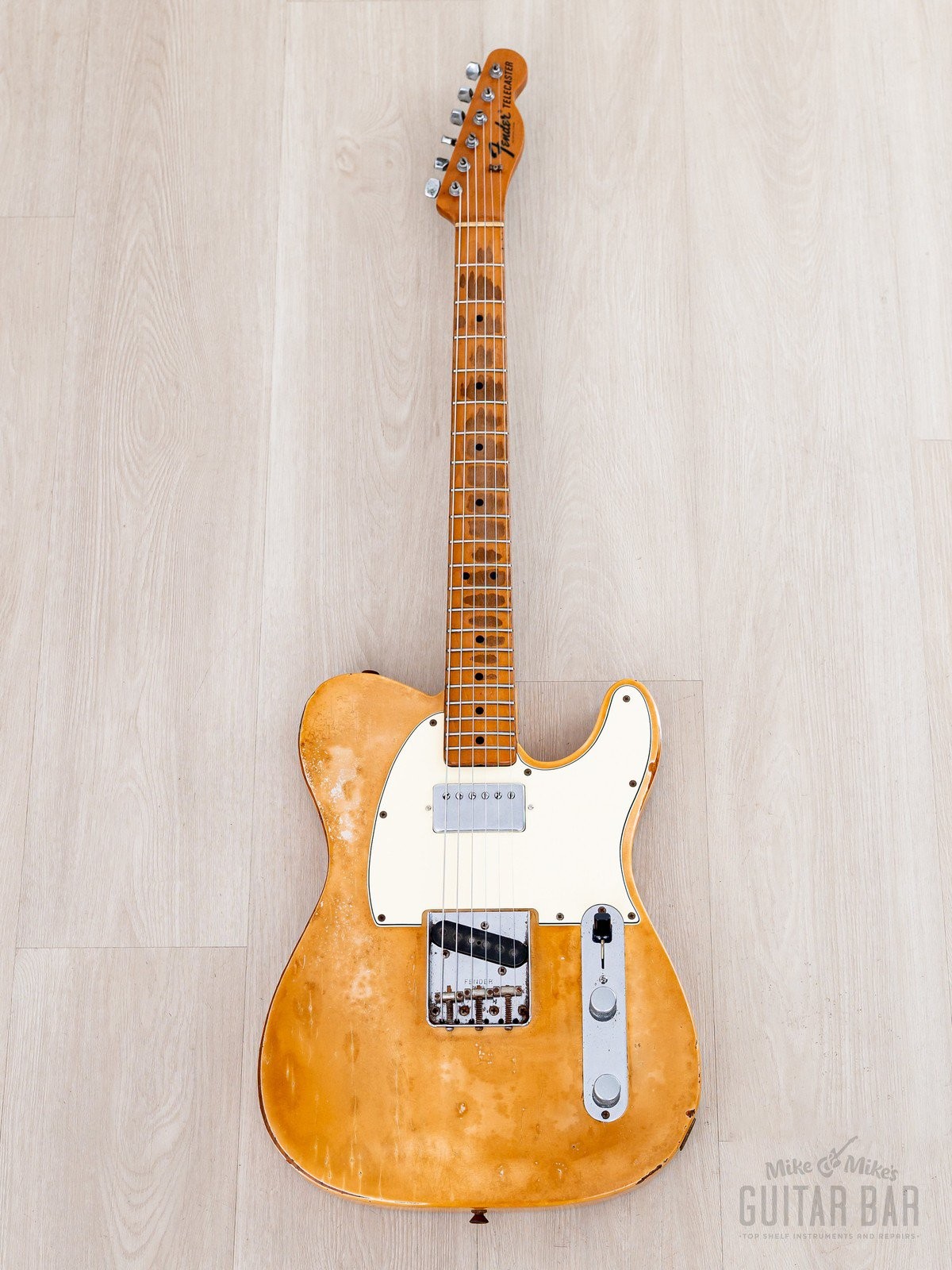 1968 Fender Telecaster Vintage Guitar Blonde w/ Gibson T Top Humbucker, Case