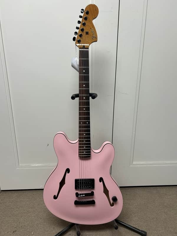 Fender Tom DeLonge Starcaster Semi Hollow Body Electric Guitar – Shell Pink