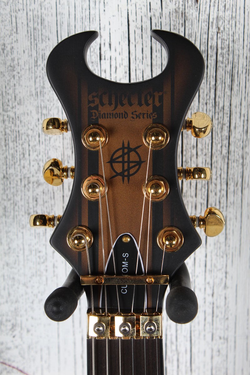 Schecter Synyster Gates Custom-S Electric Guitar Satin Gold Burst Finish