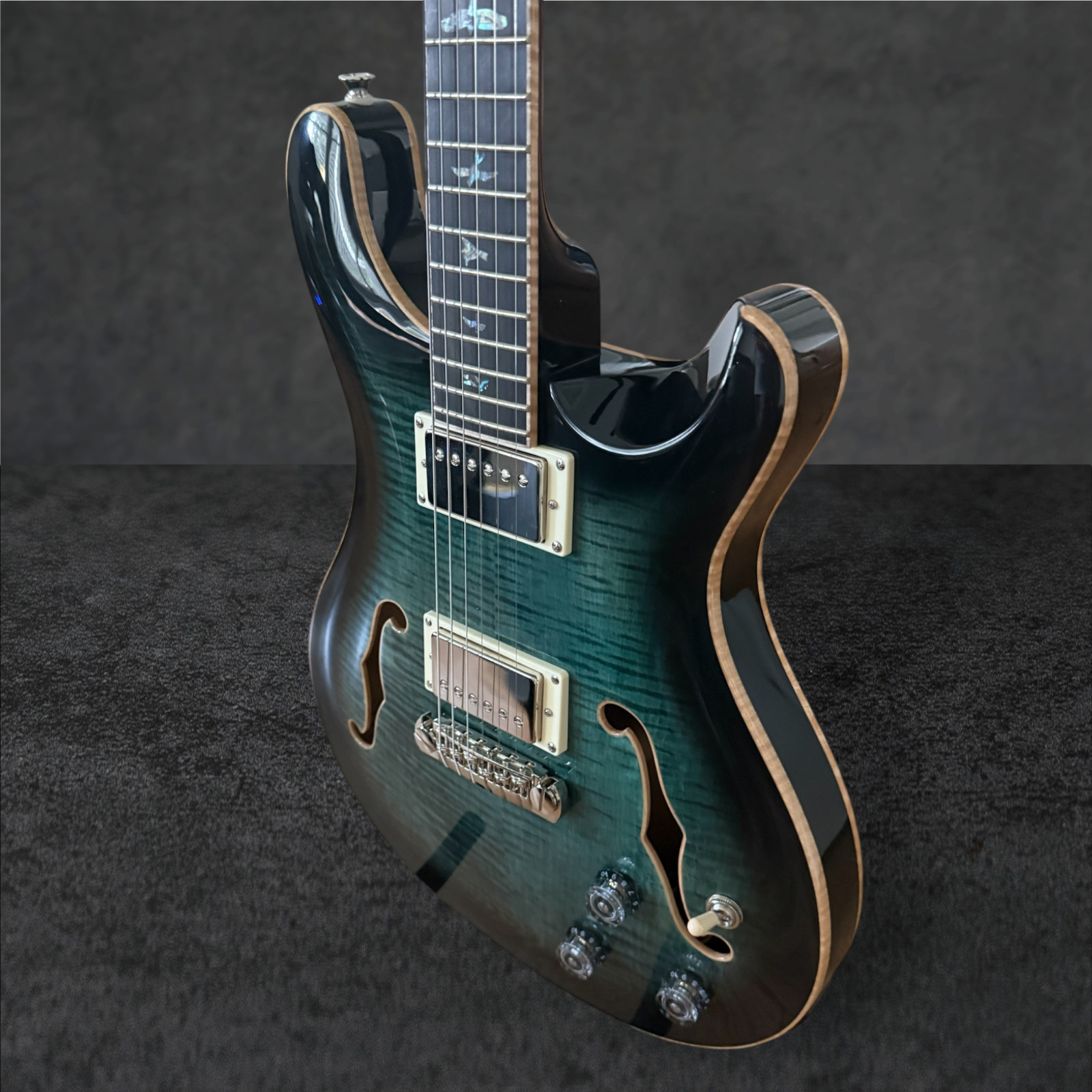 PRS SE Hollowbody II Piezo Electric Guitar – Peacock Blue