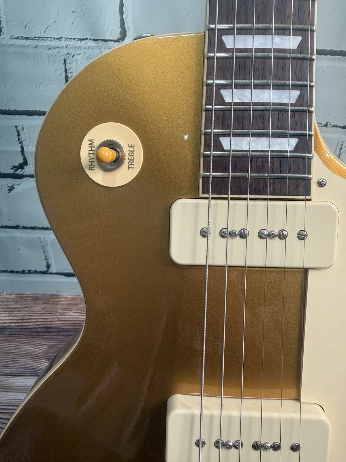 Gibson Les Paul Standard 50’s P90 Guitar Top – Goldtop Plek’d