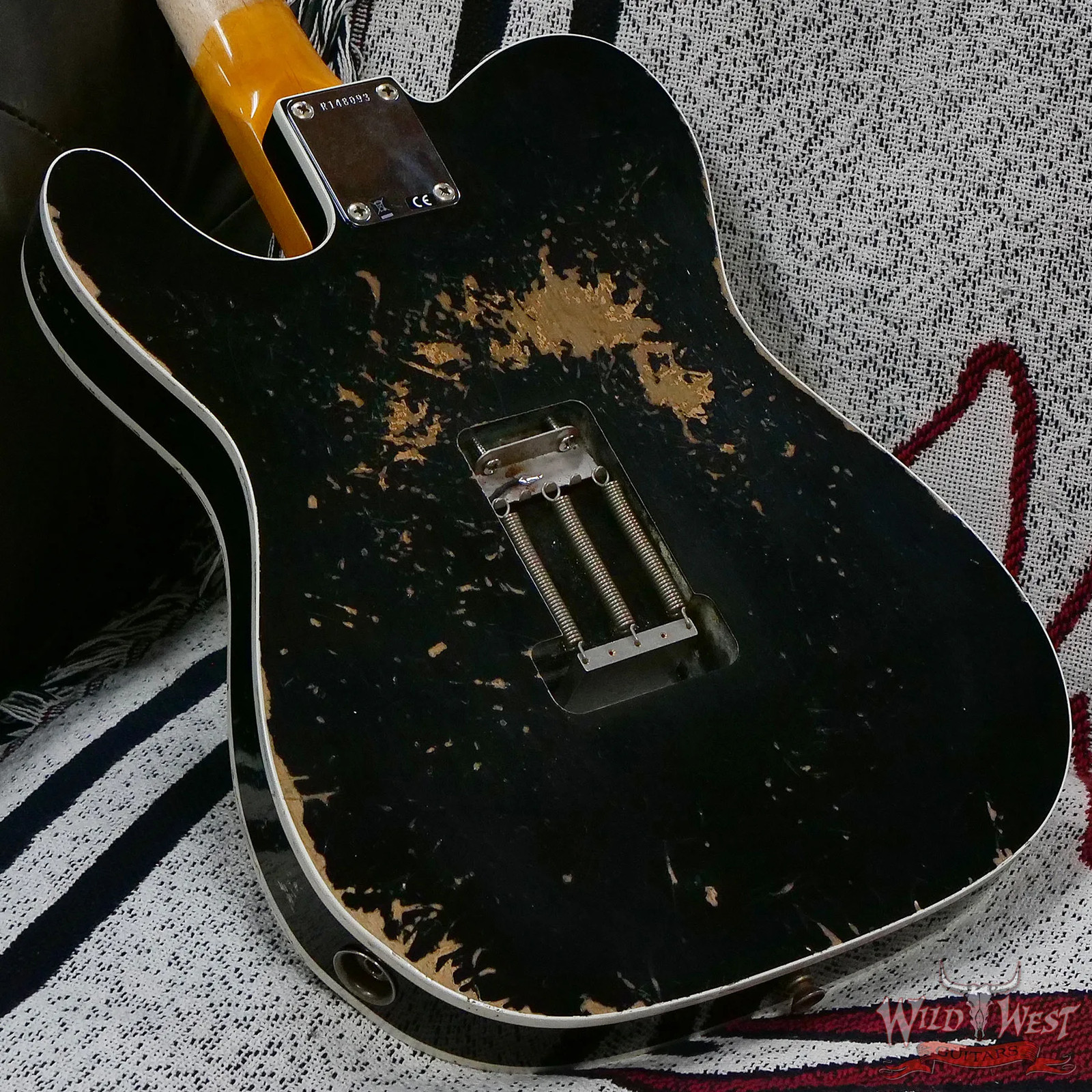Fender Custom Shop Lightning Telecaster Floyd Rose HH Heavy Relic Black 8.30 lbs