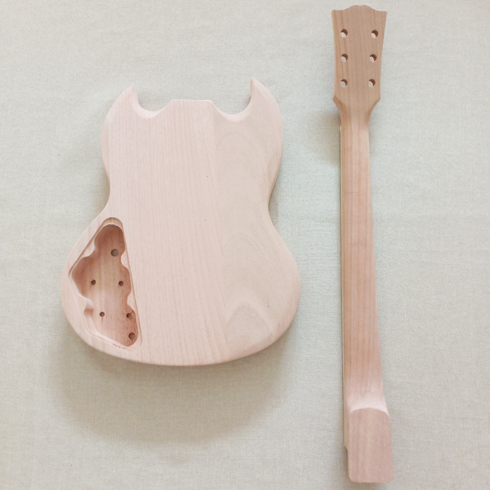 DIY Electric Guitar Kit Rosewood FB Abalone Inlay Flame Maple Top Set In CR Part