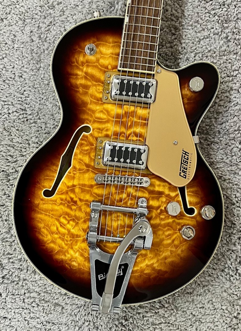 Gretsch G5655T-QM Electromatic Center Block Jr Quilted Maple w/Bigsby, Sweet Tea