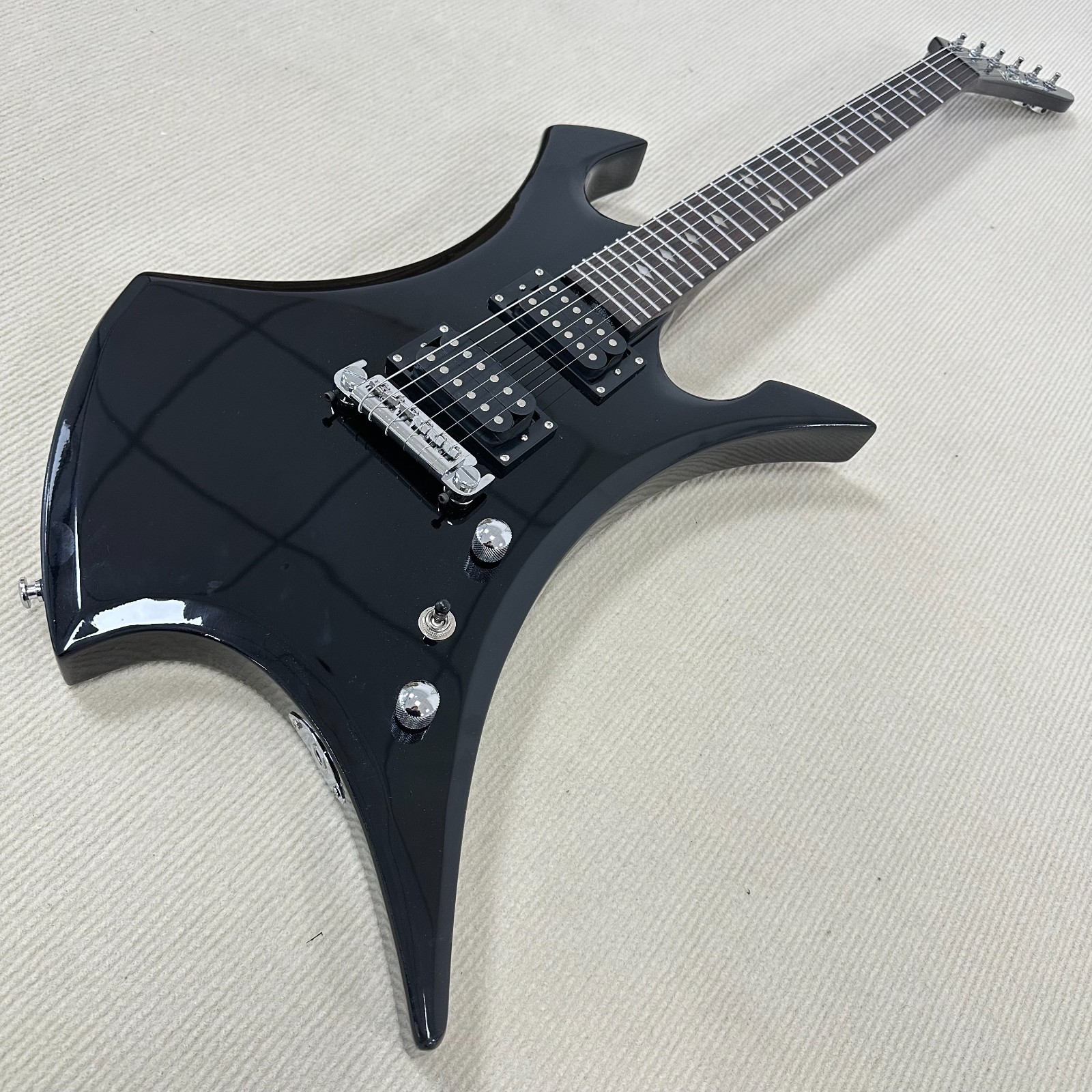 B.C NJ Series Warlock Gloss Black Electric Guitar Fixed Bridge HH Pickup Ship US