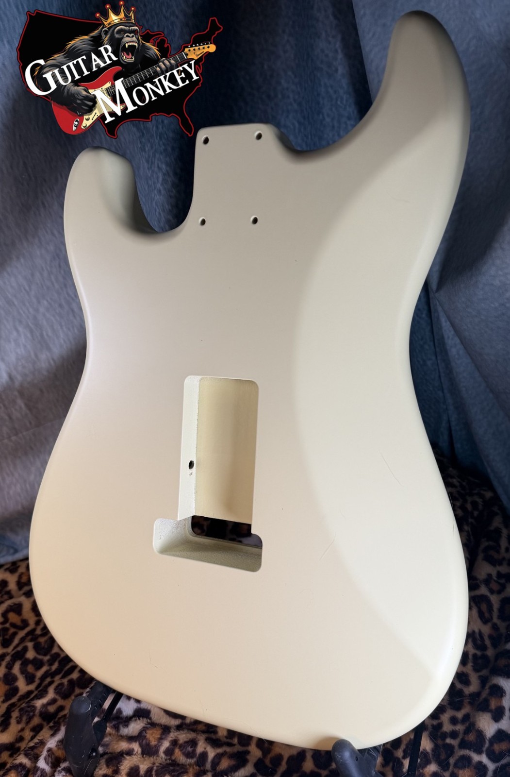 Vintage Cream Satin Nitro Replacement Strat American Alder w Shielding 4.11 lbs