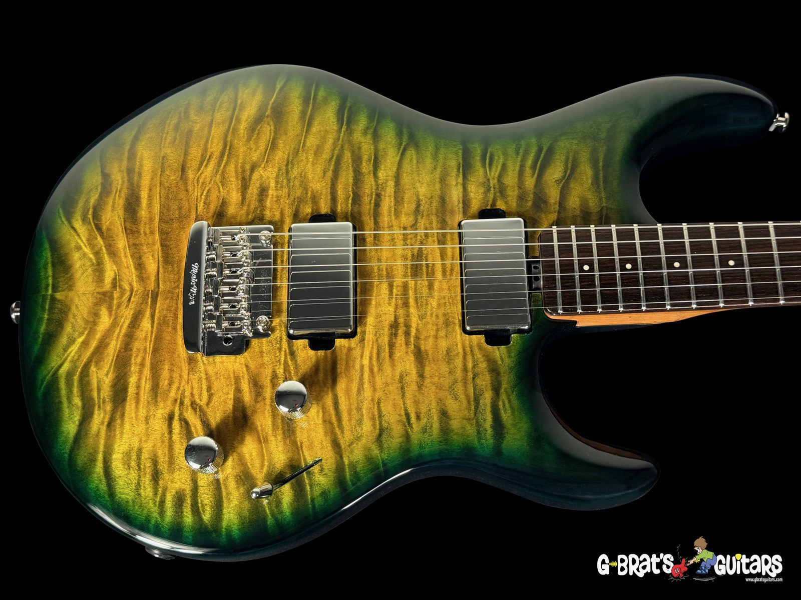 2023 ERNIE BALL MUSIC MAN LUKE IV QUILT TOP ~ GATOR BURST