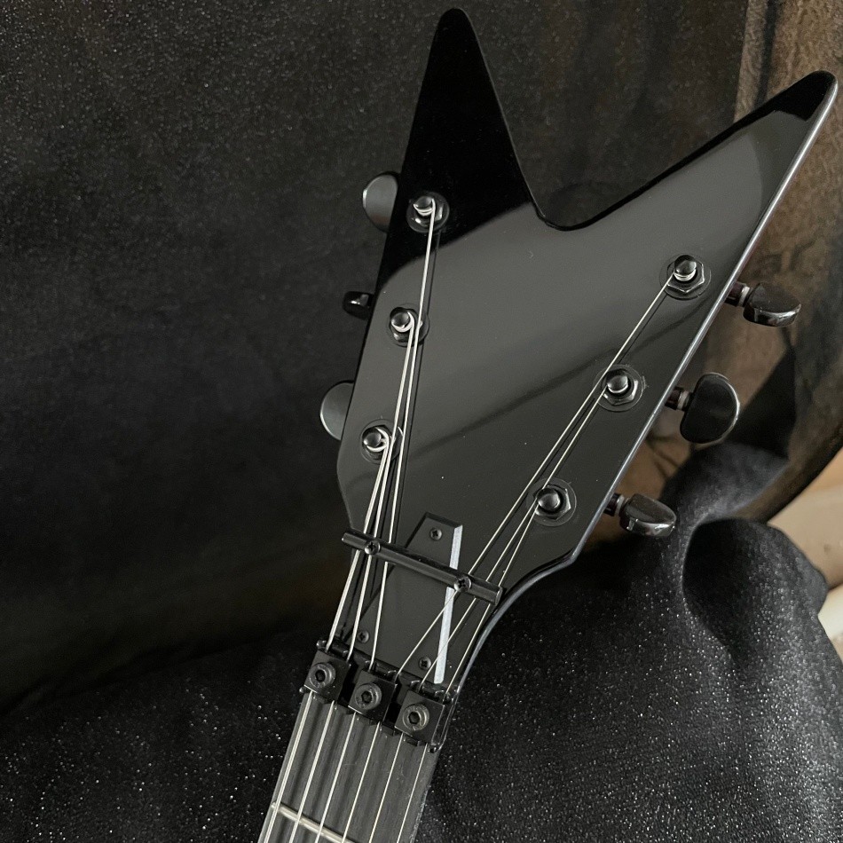Blue lightning Electric Guitar Maple Neck HH Pickup Black Hardware Solid Body