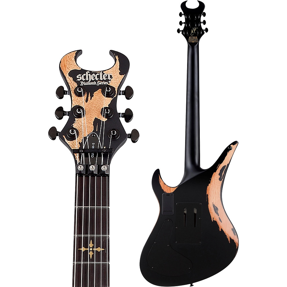 Schecter Guitar Research Synyster CustomS Electric Guitar Distressed Satin Blk
