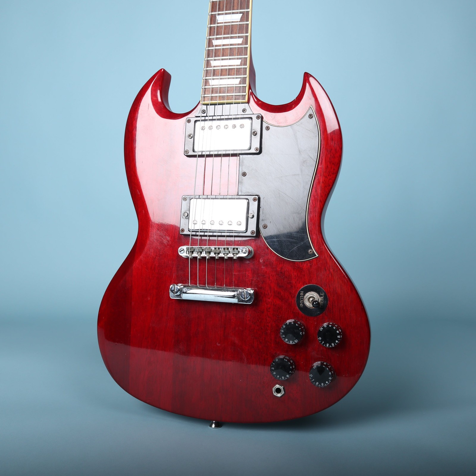 1996 Samick Artist Series SG Electric Guitar Cherry Red