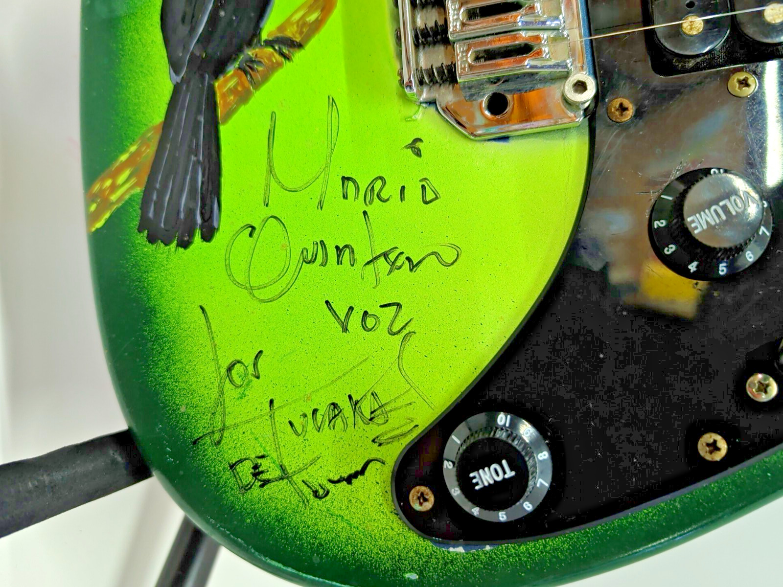 Signed Mario Quintero Ibanez Gio Guitar Los Tucanes de Tijuana Hand Painted Art