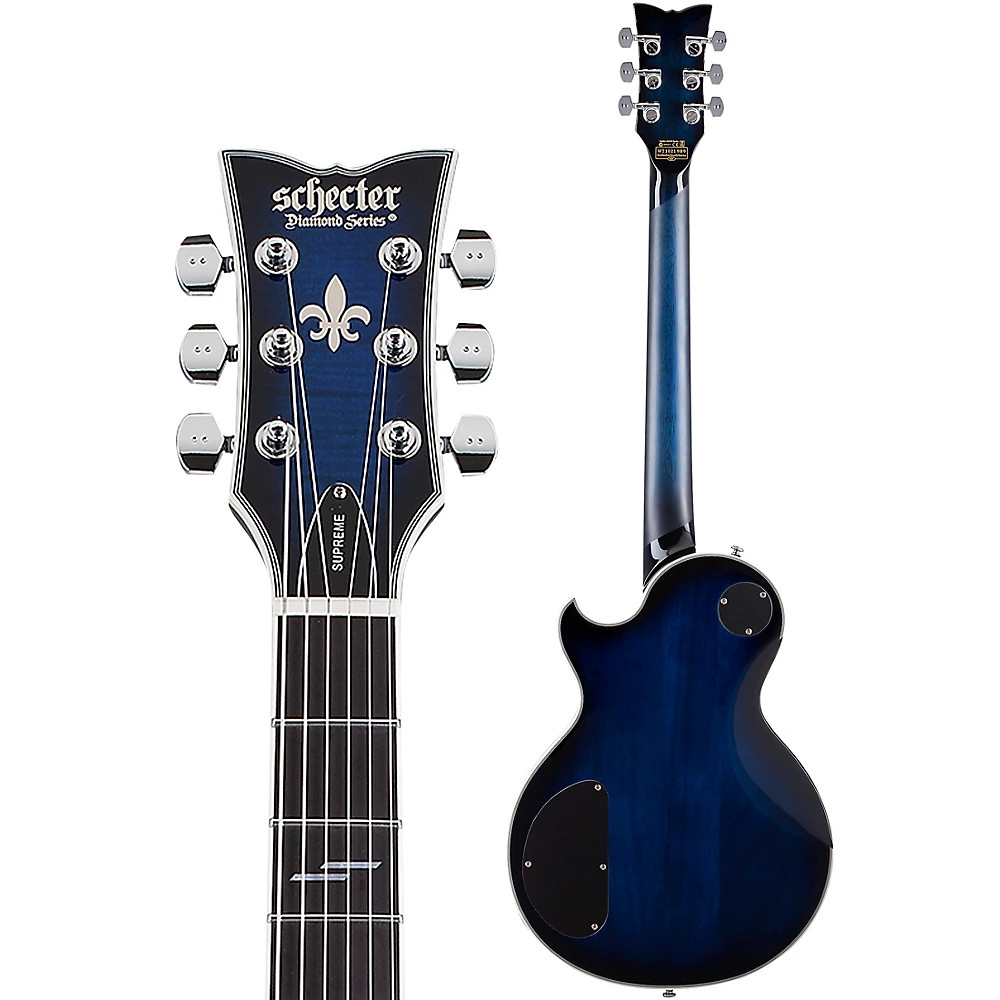 Schecter Guitar Research Solo-II Supreme Electric Guitar See Thru Blue Burst