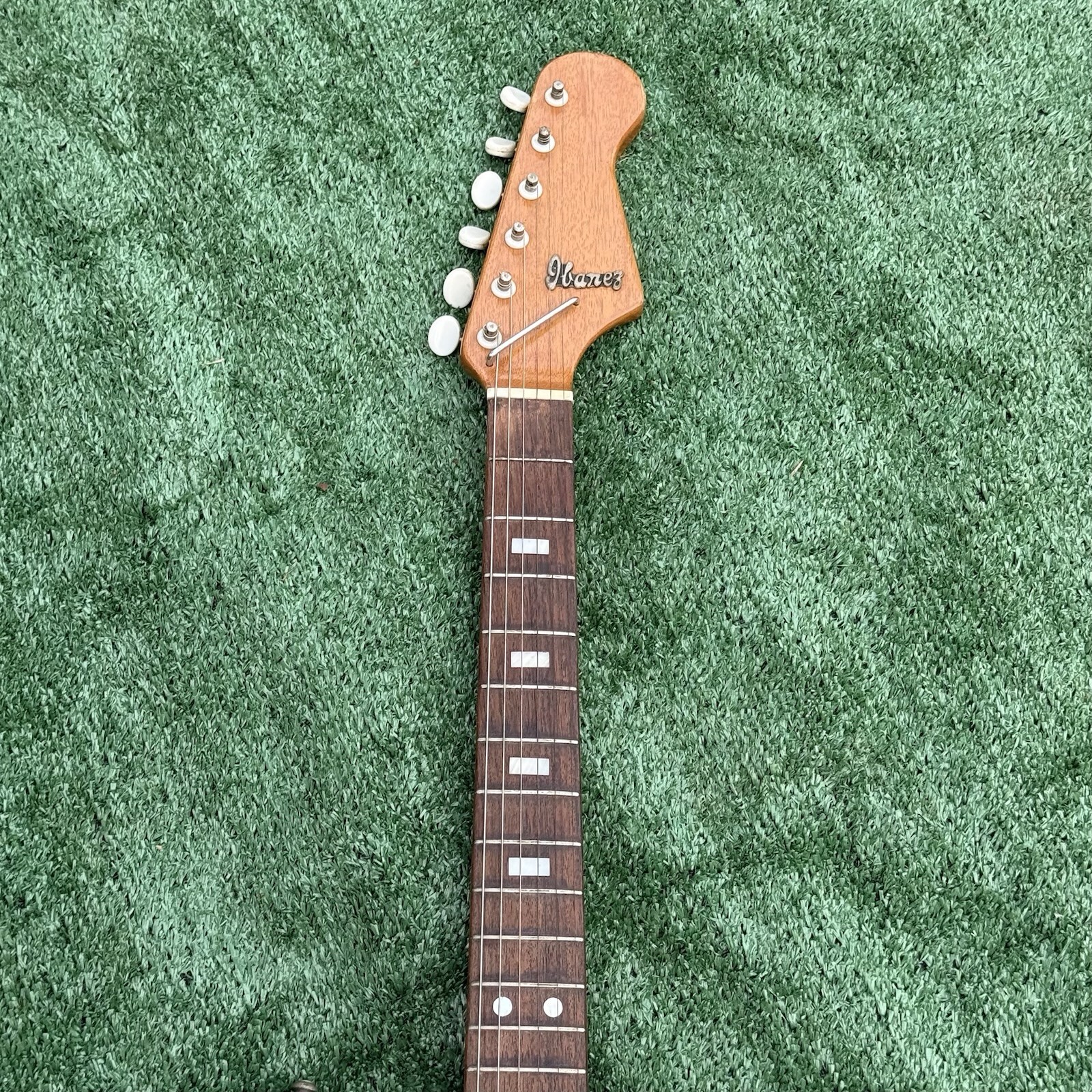 Vintage 1960s Ibanez Model 1860 Electric Guitar Sunburst Mahogany Body Guyatone