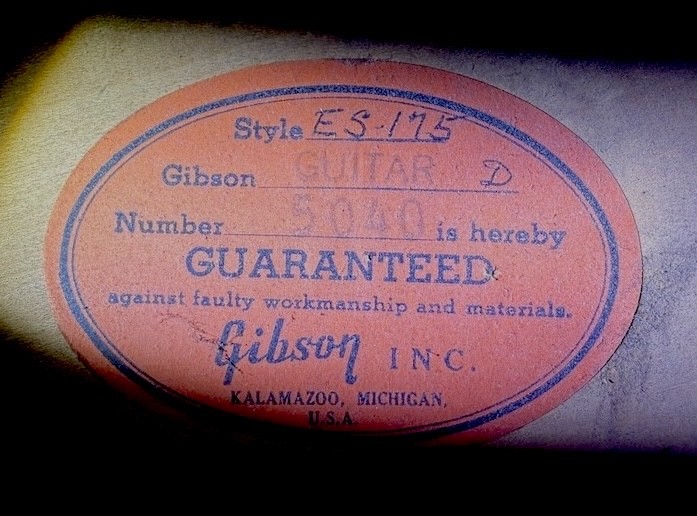 1961 Gibson ES-175DN ultra rare & clean Blonde w/2 PAF pickups w/wide flat neck.