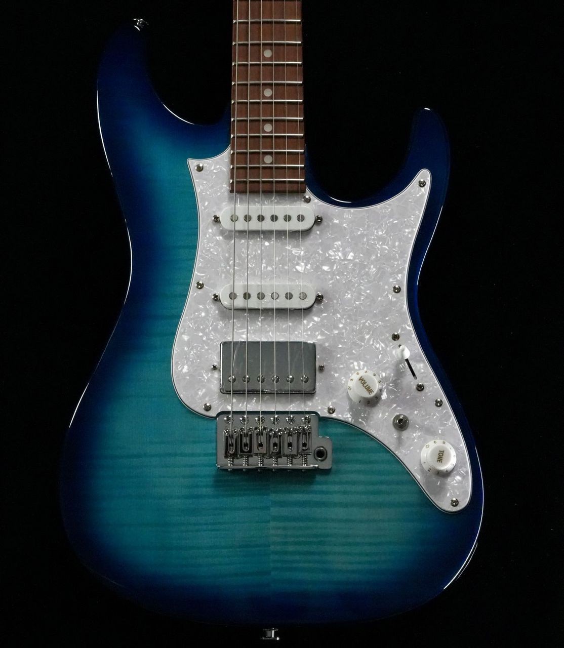 Ibanez AZ22S1F TXB Transparent Turquoise Burst, Flame Maple Top, Alder Body