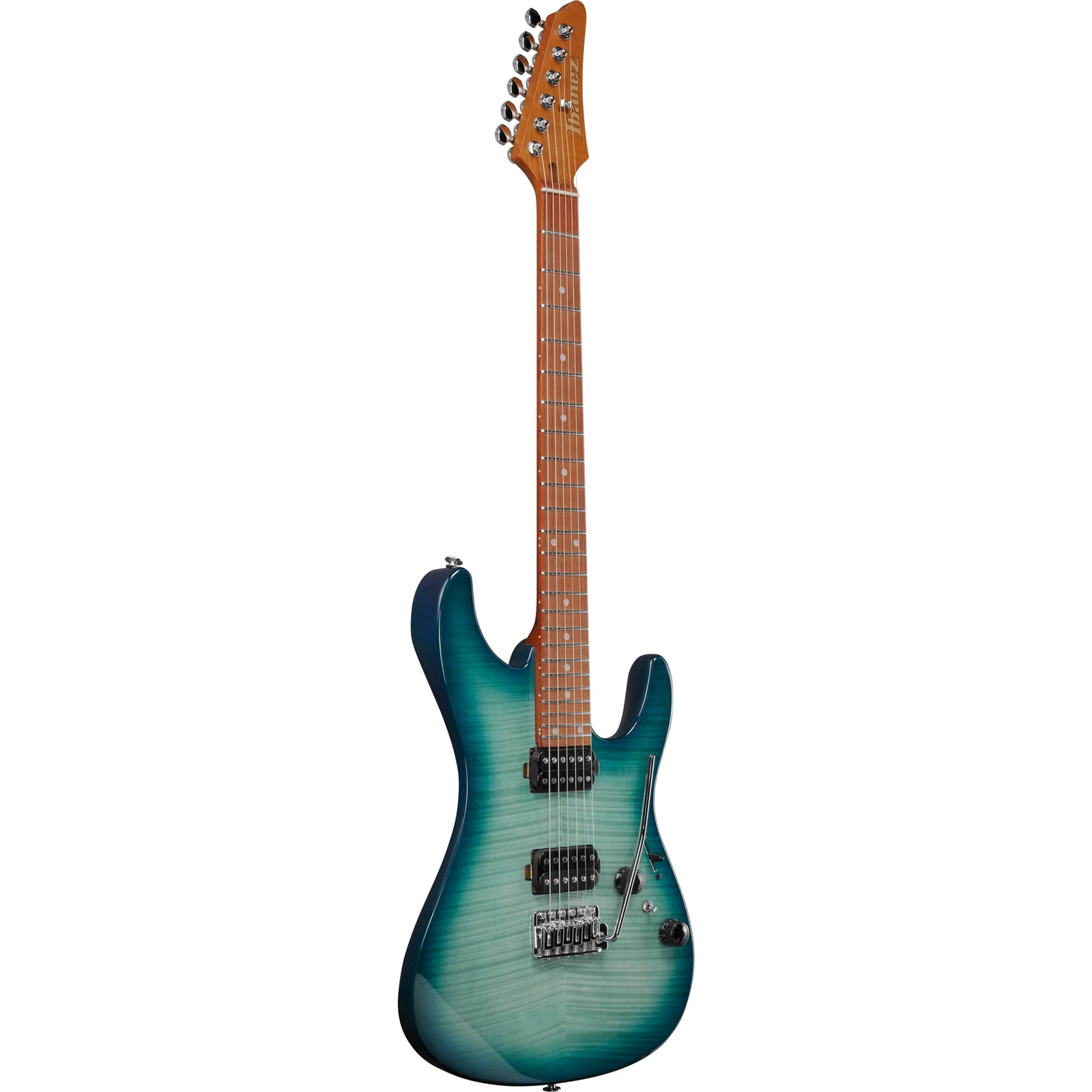 Ibanez AZ24S1F AZ Standard 6-String Electric Guitar -Transparent Turquoise Burst