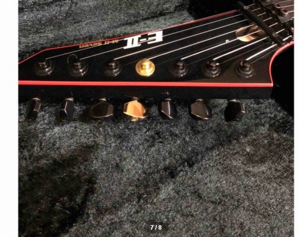 Electric Guitar E-II by ESP M-II Seven 7 string Black x Red