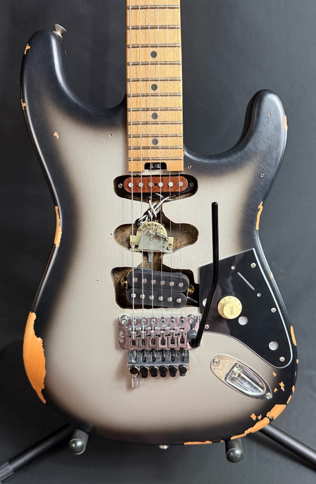 EVH Frankenstein Relic Series Frankie Electric Guitar Relic Silverburst w/ Bag