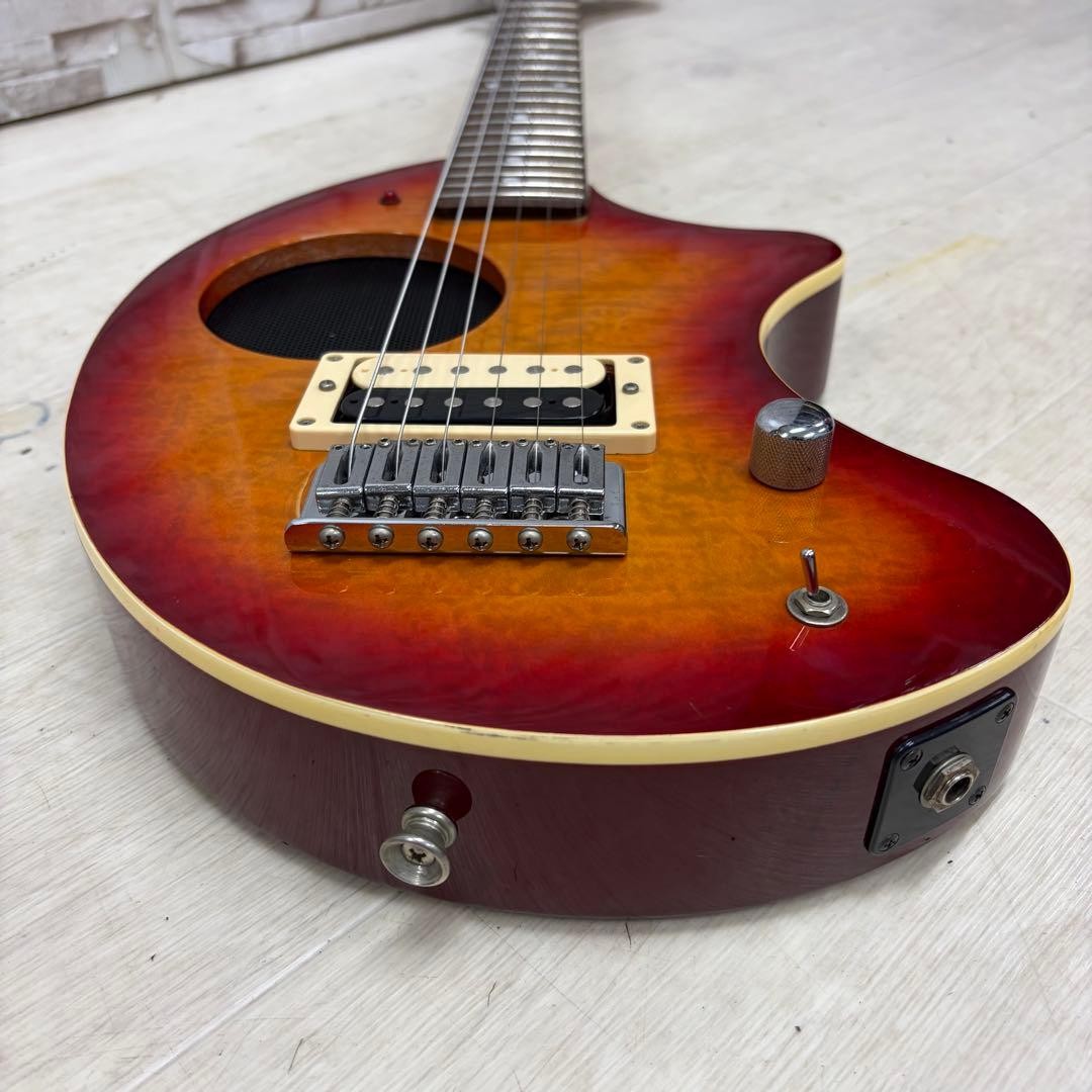 Fernandes ZO-3 Mini Guitar with Built-in Amplifier, Cherry Sunburst
