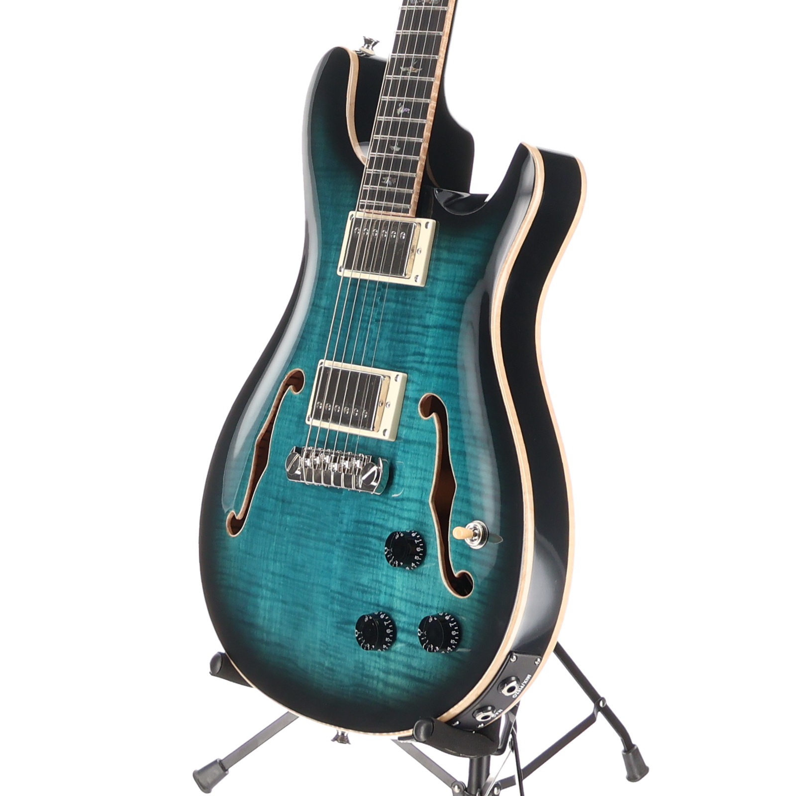 PRS SE Hollowbody II Piezo Electric Guitar – Peacock Blue Burst (P) (13064)