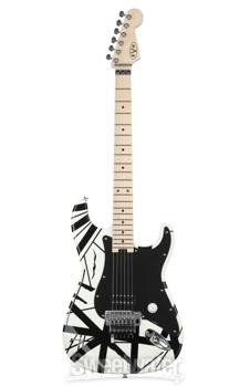 EVH Striped Series – White w/ Black Stripes