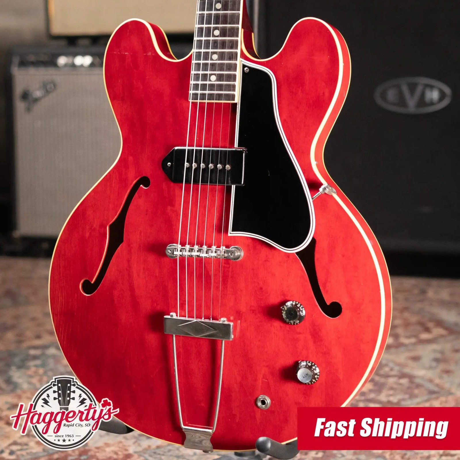 Gibson 1961 ES-330TC Thinline Hollow Body Electric Guitar Cherry with Hardshell