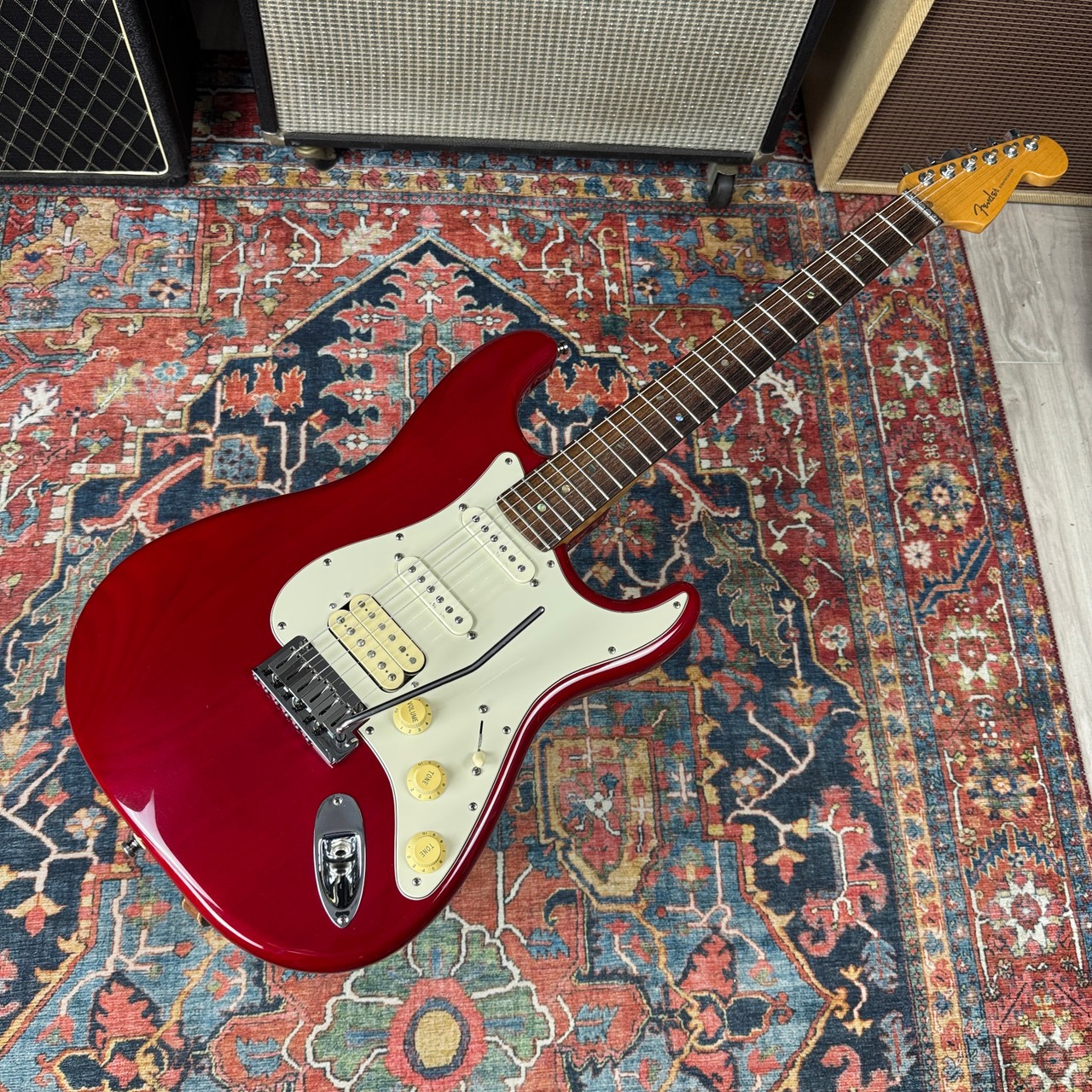 1998 Fender American Deluxe HSS Stratocaster w/Roller Nut & HSC