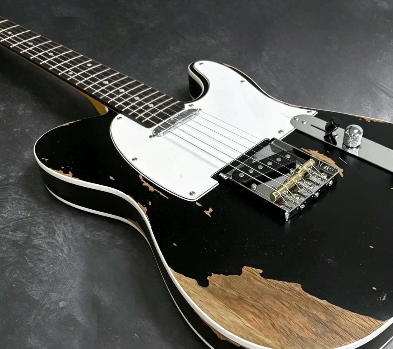US Warehouse Vintage Black Electric Guitar Rosewood Fingerboard