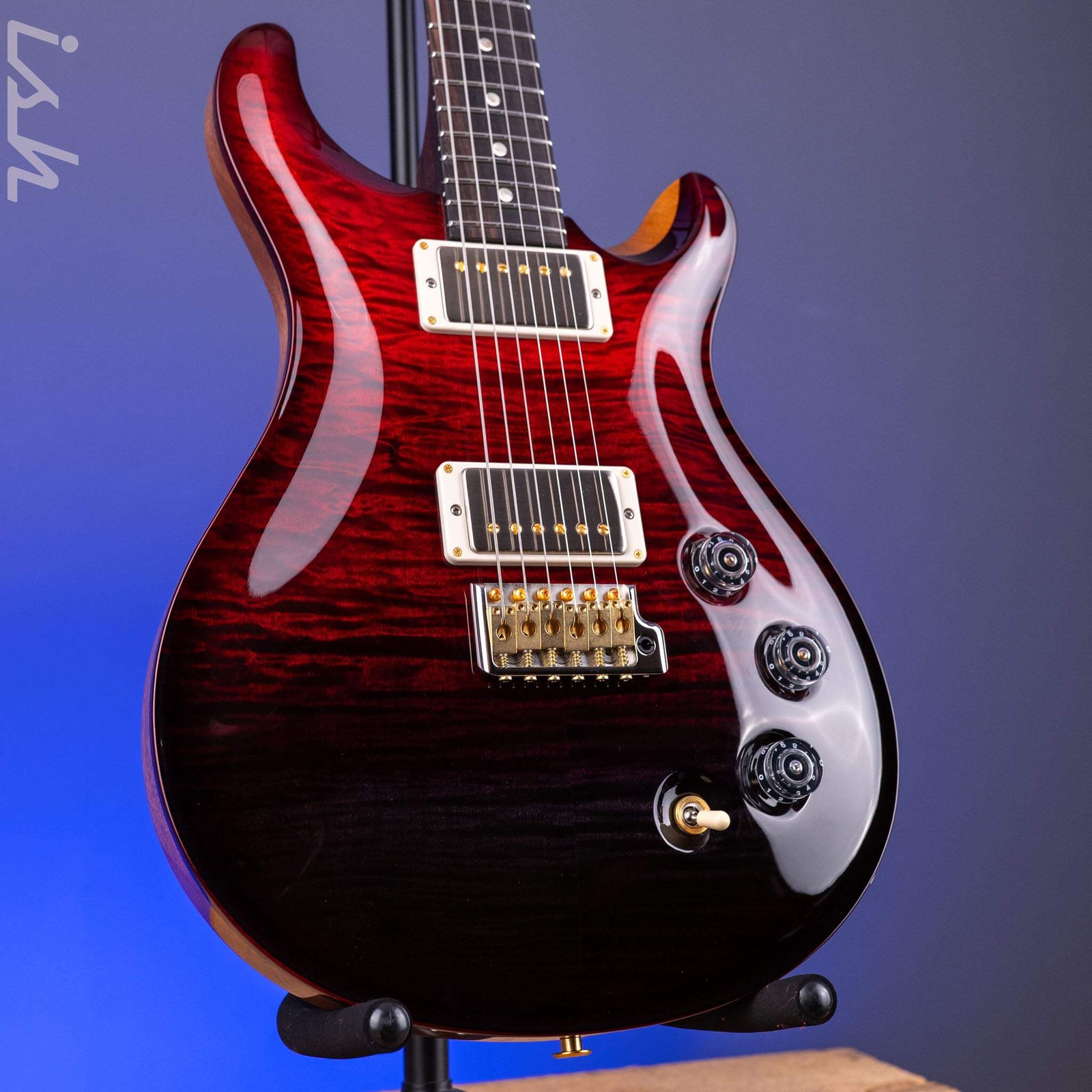 PRS DGT 10-Top Fire Red Fade Custom Color Solid Rosewood Neck